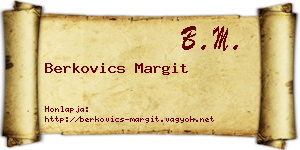 Berkovics Margit névjegykártya