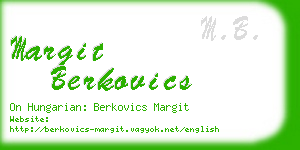 margit berkovics business card